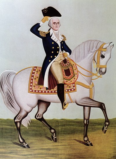 George Washington a cavallo da (after) American School