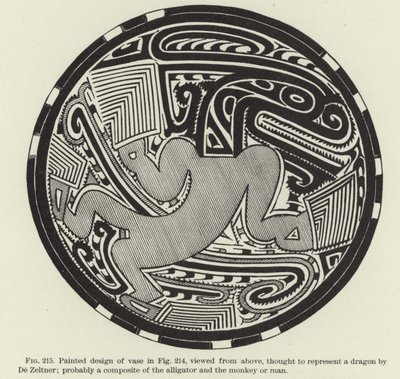 Disegno dipinto di un vaso da (after) American School