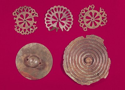Accessori di un carro, dalla tomba di una principessa di Vix da (after) Celtic School