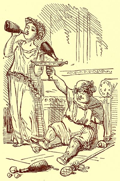 Gruppo bacchico, da un vaso molto antico, illustrazione da 