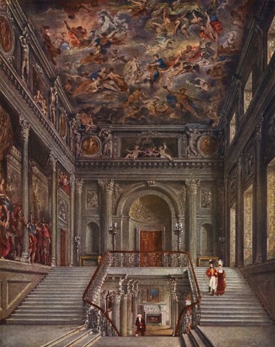 Buckingham Palace: La scala dipinta, Buckingham House da (after) English School