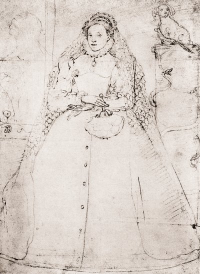 Elisabetta I (litografia) da (after) English School