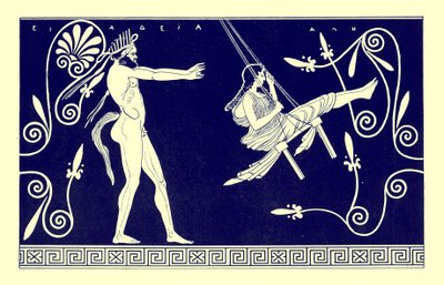 Silen che dondola una fanciulla, illustrazione da 