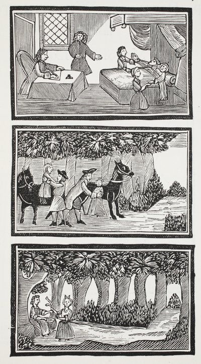 La storia dei due bambini nel bosco, illustrazione da 