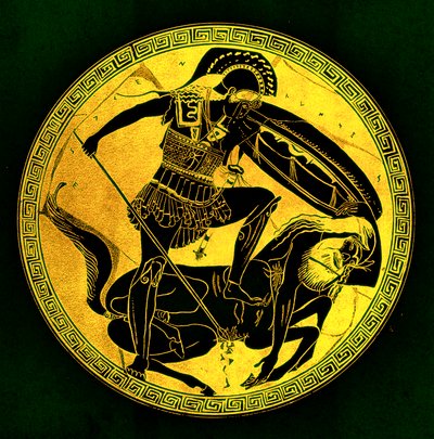 Guerriero e centauro, illustrazione da 