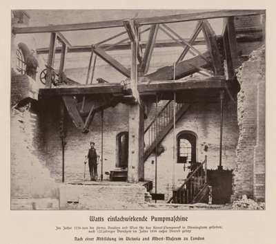Motore a pompa a singola azione Boulton & Watt da (after) English photographer
