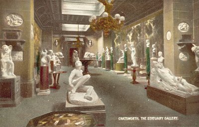 Chatsworth, la Galleria delle Statue da (after) English photographer
