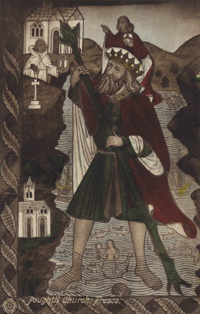 Chiesa di Poughill, affresco da (after) English photographer