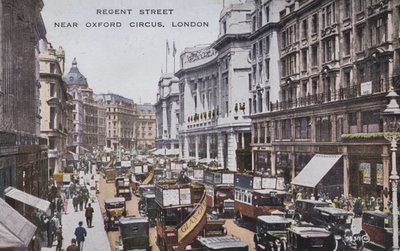 Regent Street, vicino a Oxford Circus, Londra da (after) English photographer
