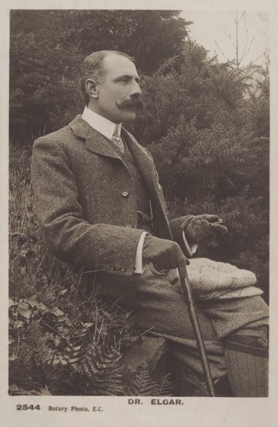 Sir Edward Elgar, compositore inglese da (after) English photographer