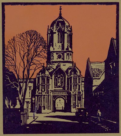 Tom Tower, Christ Church da (after) English photographer