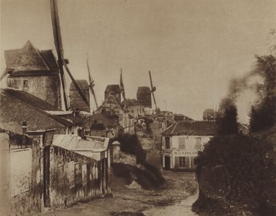 I mulini a Montmartre nel 1845 da (after) French Photographer