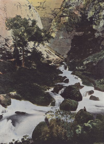 Fonte della Sorgue alla Fontaine de Vaucluse (foto a colori) da (after) French Photographer