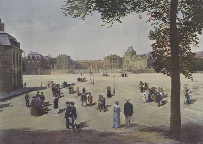 Versailles, Vista generale del castello da (after) French Photographer