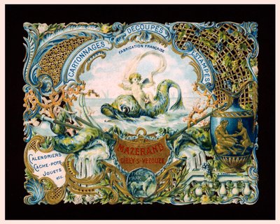 Cartolina pubblicitaria per stampatori Mazerand, Cirey-sur-Vezouze, Francia da (after) French School
