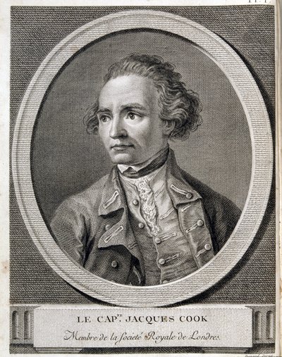 Capitano James Cook, membro della Royal Society di Londra da (after) French School