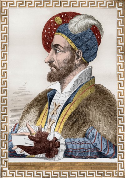 Carlo III Duca di Borbone, noto come il Connestabile di Borbone, incisione dopo Gaignieres dal libro “Francois1er” di De Lescure da (after) French School