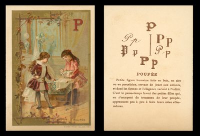 Bambini che giocano con le bambole da (after) French School