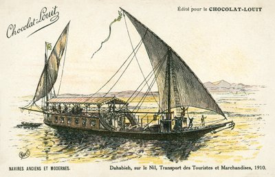 Dahabieh, sul Nilo, Trasporto di Turisti e Merci da (after) French School