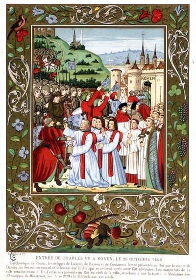 Ingresso di Carlo VII a Rouen, 26 ottobre da (after) French School