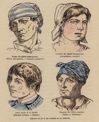 Influenza del sole e della posizione geografica sulle persone da (after) French School
