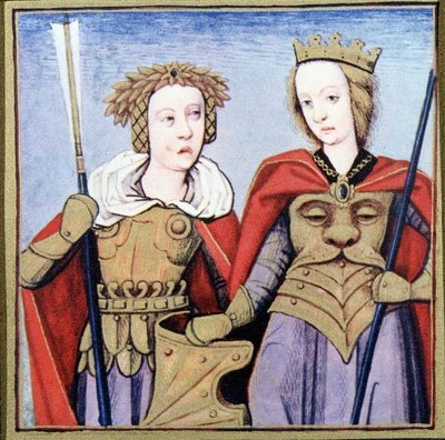 Orizia e Antiopo, Regine delle Amazzoni dopo Des Dames de Renown di Boccaccio da (after) French School
