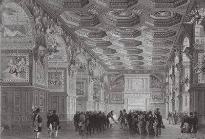 Il Palazzo di Fontainebleau (incisione) da (after) French School