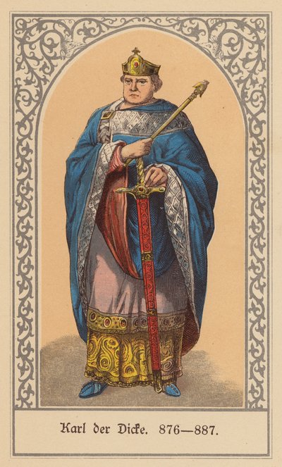 Carlo il Grosso, Imperatore del Sacro Romano Impero da (after) German School