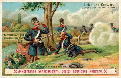Canzone da bere prima della battaglia (cromolitografia) da (after) German School