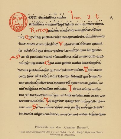 Pagina dal Carmina Burana da (after) German School