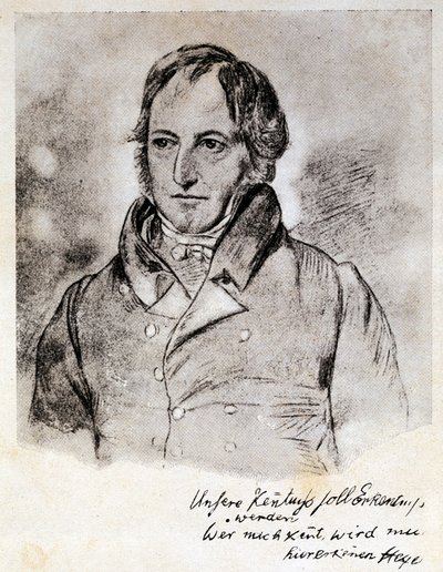 Ritratto di Georg Wilhelm Friedrich Hegel (1770-1831), filosofo e idealista tedesco. Incisione dopo un disegno di G. Hensel. da (after) German School