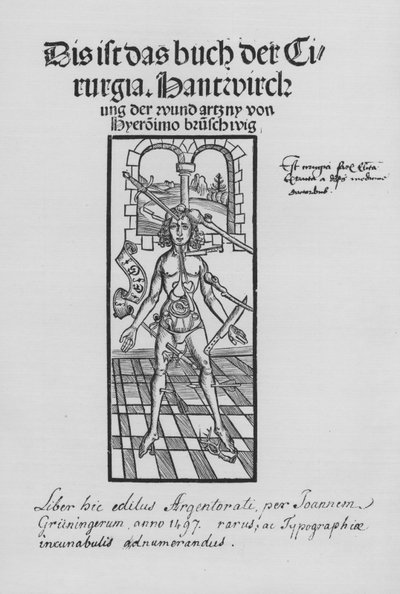 Il libro di Cirurgia di Hieronymus Brunschwig da (after) German School