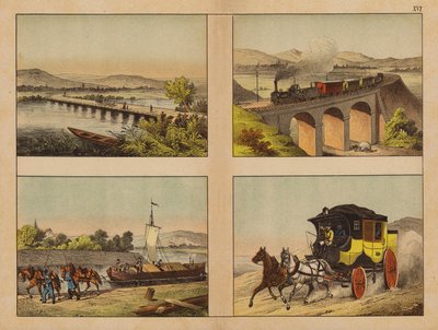 Trasporti (litografia a colori) da (after) German School