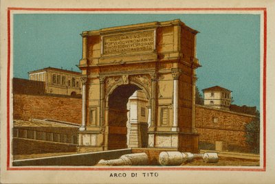 Roma: Arco di Tito da (after) Italian School