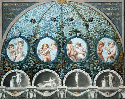 Progetto per un affresco sul soffitto, pubblicato c.1780 da (c.1489 1534) (after) Correggio