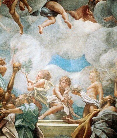 Efebi e apostolo, dettaglio dall