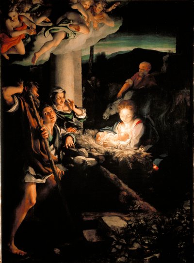 Notte Santa (Natività). Dipinto di Antonio Allegri detto Il Correggio da (c.1489 1534) Correggio