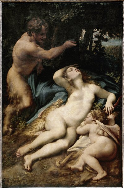 Giove e Antiope (o Venere con Cupido e un satiro) da (c.1489 1534) Correggio
