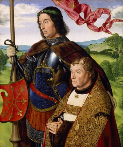 San Maurizio (o San Vittore) con un Donatore, c.1500-05 da (fl.c.1483 c.1529) Master of Moulins