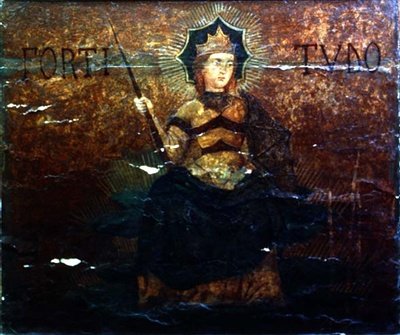 Allegoria della Fortezza, pannello finale di un cassone, c.1460-65 da (workshop of) Apollonio di Giovanni