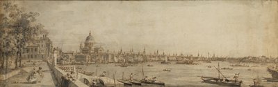 Il Tamigi e la città di Londra dalla terrazza di Somerset House da Giovanni Antonio Canal