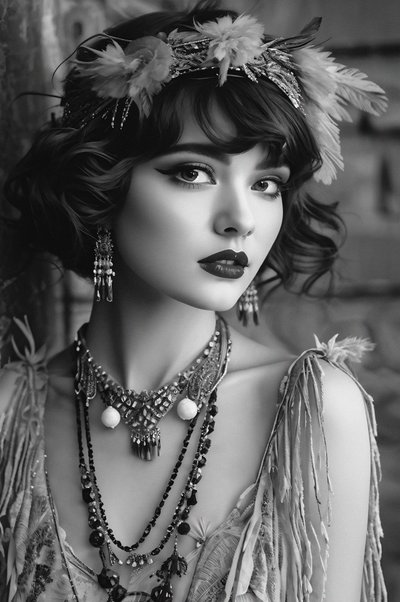Fotografia in bianco e nero: una bella donna anni 