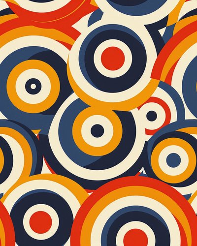 Carta da parati con stili geometrici a quattro colori da F. Abderrahim