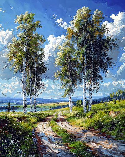 natura e alberi Bella vista in una giornata di sole, stampe su tela personalizzate da F. Abderrahim