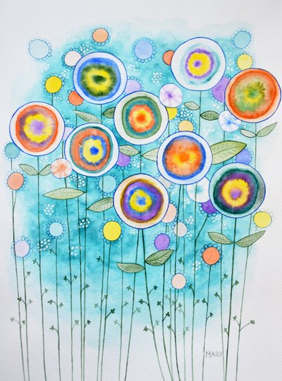 Fiori astratti da Marys Watercolors