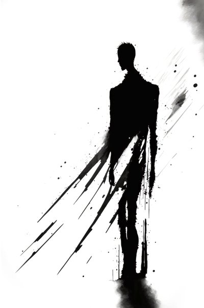 Solitudine povertà depressione Astratto, Arte in bianco e nero, stampe d