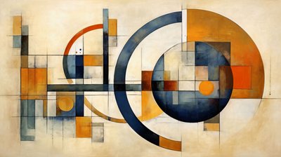 Forme di pittura astratta di matematica e geometria, stampe su tela personalizzate online da F. Abderrahim