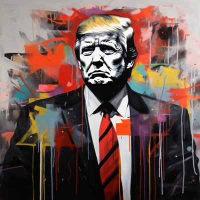 Donald Trump graffiti e street art disegno, online, poster stampe qualità da F. Abderrahim