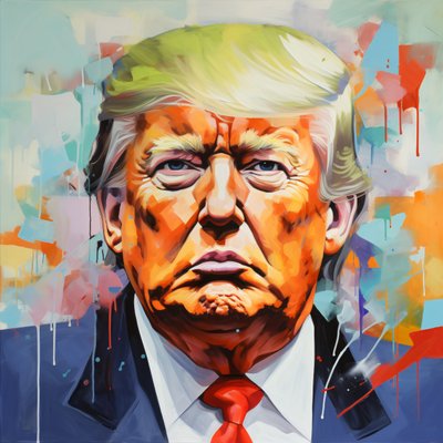 Donald Trump Stampa su tela di pittura a olio, stampe d