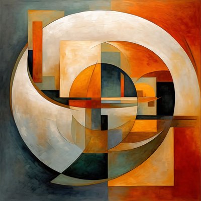 Cerchio rosso giallo blu, tela da parete Moderna decorazione astratta per la casa da F. Abderrahim